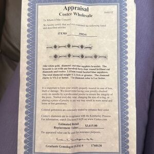 Stunningly beautiful, rich blue sapphire and diamond white gold women’s bracelet